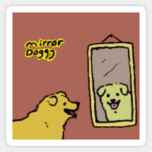 Mirror doggy Sticker